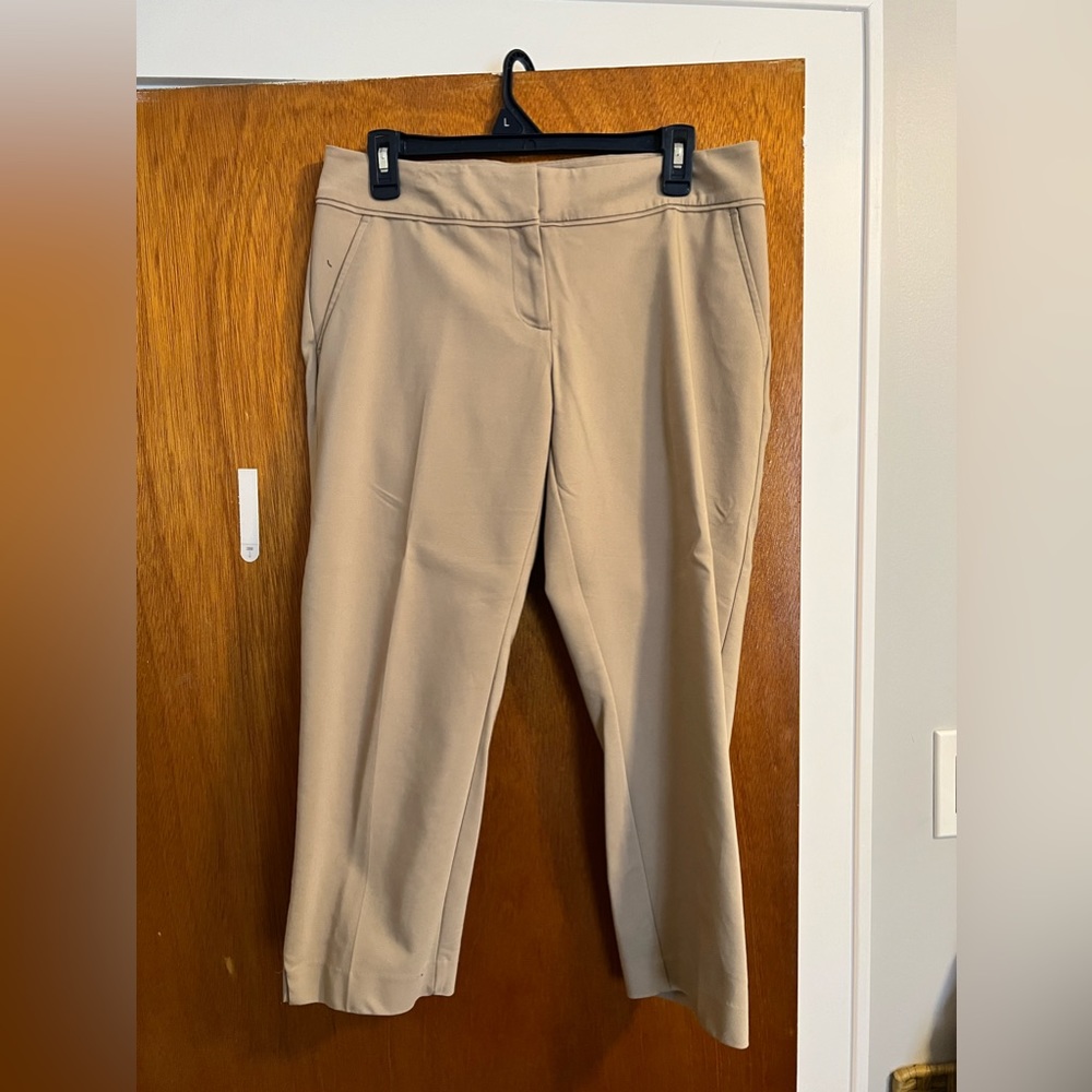 Beige Apt 9 Cropped Work Pant